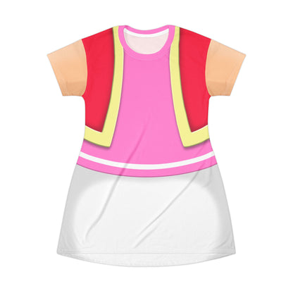 Mushroom Girl Short Sleeve Dress, Game Kart Double Dash Costume