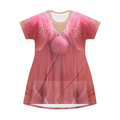 Glinda Pink Sleepwear Short Sleeve Dress, Wicked Character Inspired Costume