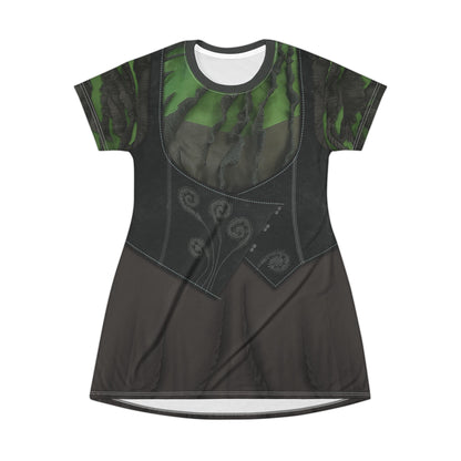 Elphaba Ozdust Short Sleeve Dress, Wicked Character Inspired Costume