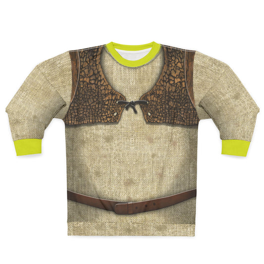 Green Giant Ogre Long Sleeve Shirt, Kingdom Far Far Away Costume