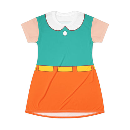 Gretel Green Short Sleeve Dress, Hamster & Gretel Character Inspired Costume