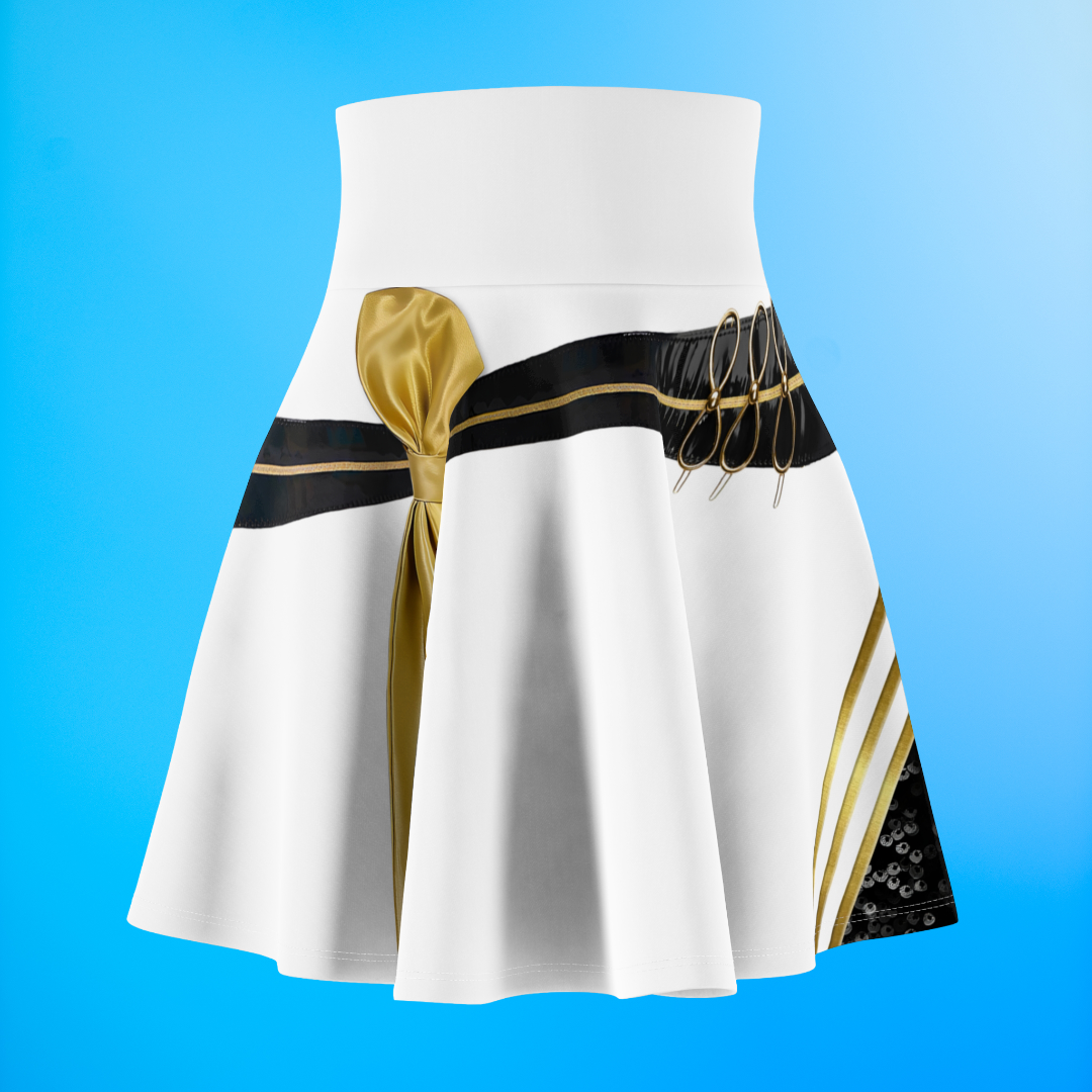 Kpop Black Gold Skirt, K-Pop IdoI Girl Group Inspired Cosplay Costume