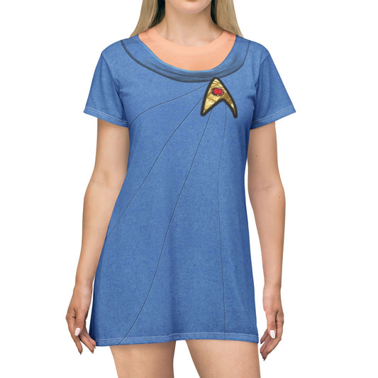 Starfleet Officer Blue Short Sleeve Dress, Starships Costume