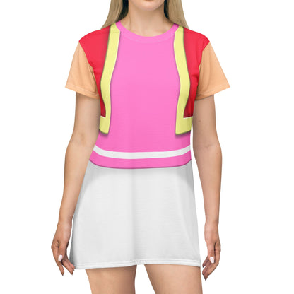 Mushroom Girl Short Sleeve Dress, Game Kart Double Dash Costume