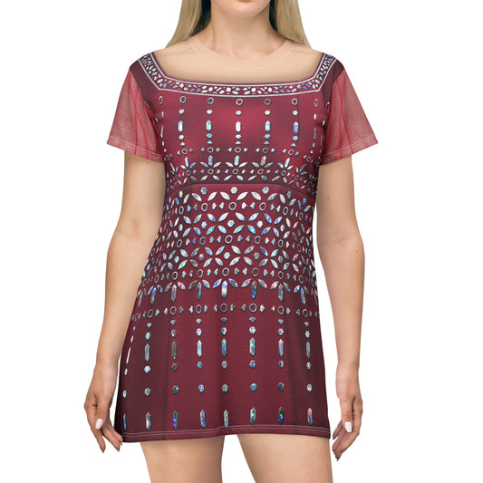 Teen Jasmine Short Sleeve Dress, Descendants 4 The Rise Of Red Costume