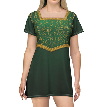 Fiona Inspired Short Sleeve Dress, Kingdom Far Far Away Costume