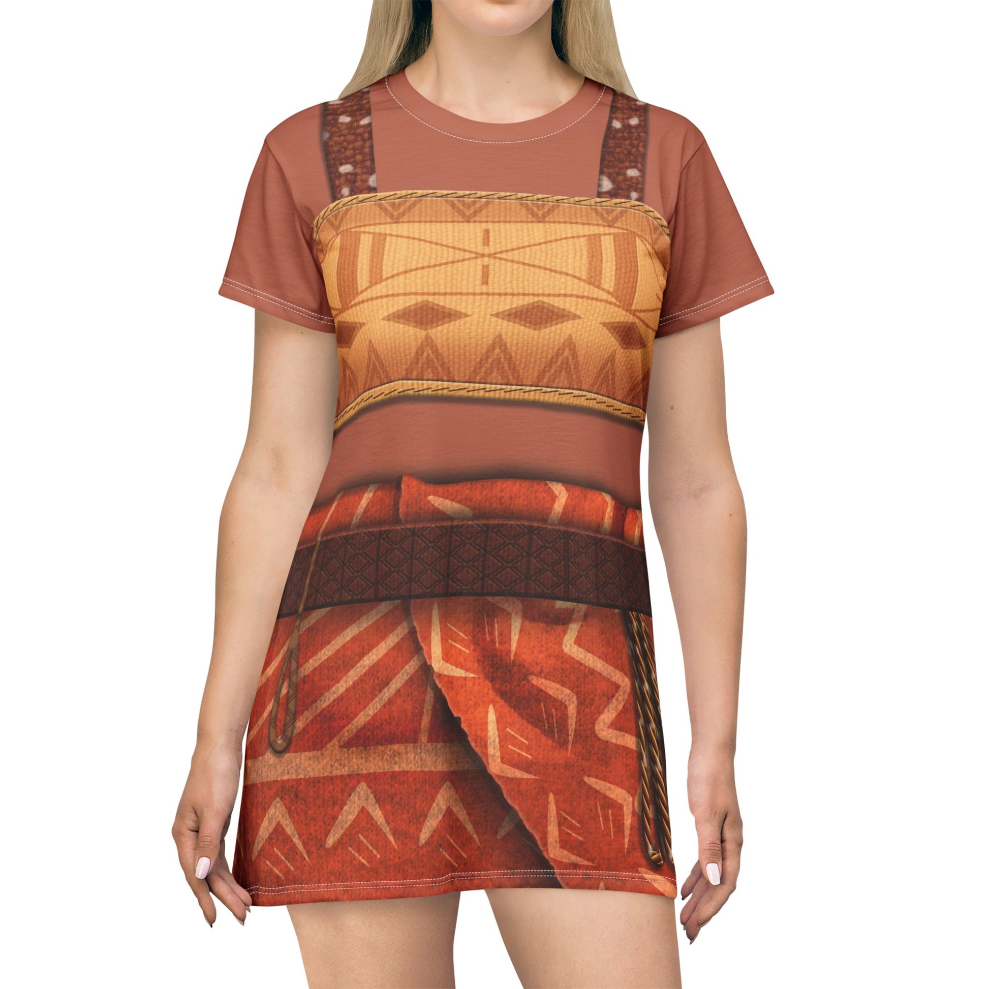 Loto Short Sleeve Dress, Moana 2 Costume EasyCosplayCostumes Loto Short Sleeve Dress, Moana 2 Costume EasyCosplayCostumes