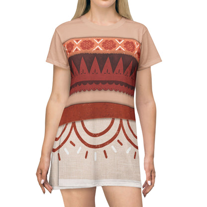 Simea Short Sleeve Dress, Moana 2 Costume