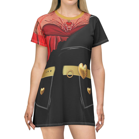 Queen of Hearts Descendants Short Sleeve Dress, Descendants 4 The Rise Of Red Costume