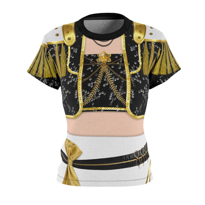 Kpop Black Gold Women's Shirt, K-Pop IdoI Girl Group Inspired Cosplay Costume