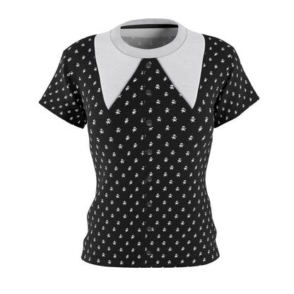 Addams Daughter Polka Dot Women's Shirt, Halloween Comedy Movies Costume