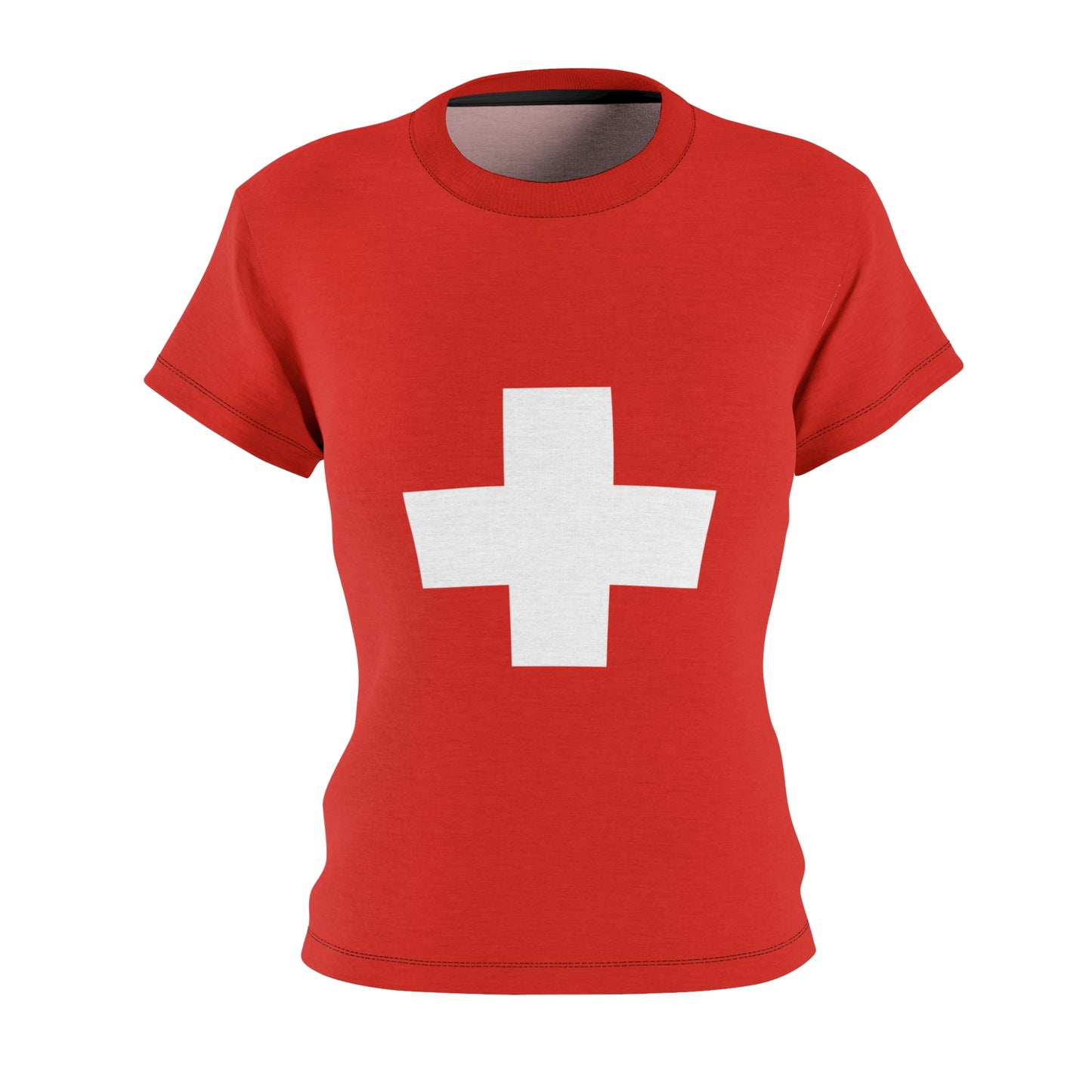 Switzerland Soccer 2026 Fan Women's Shirt, Retro Switzerland Flag Costume