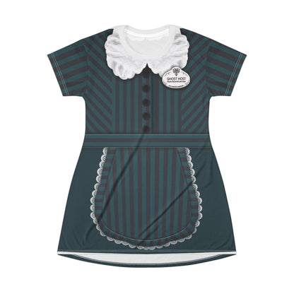 Haunted Mansion Maid Short Sleeve Dress, Haunted Mansion Cast Member Costume