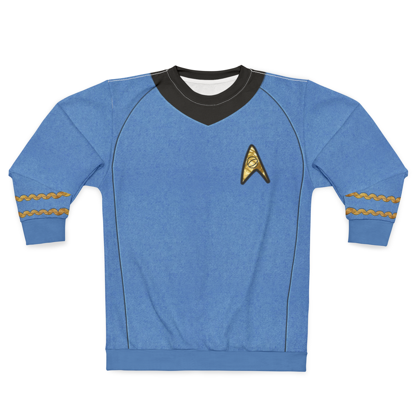 Starfleet Officer Blue Uniform Long Sleeve Shirt, Starships Costume