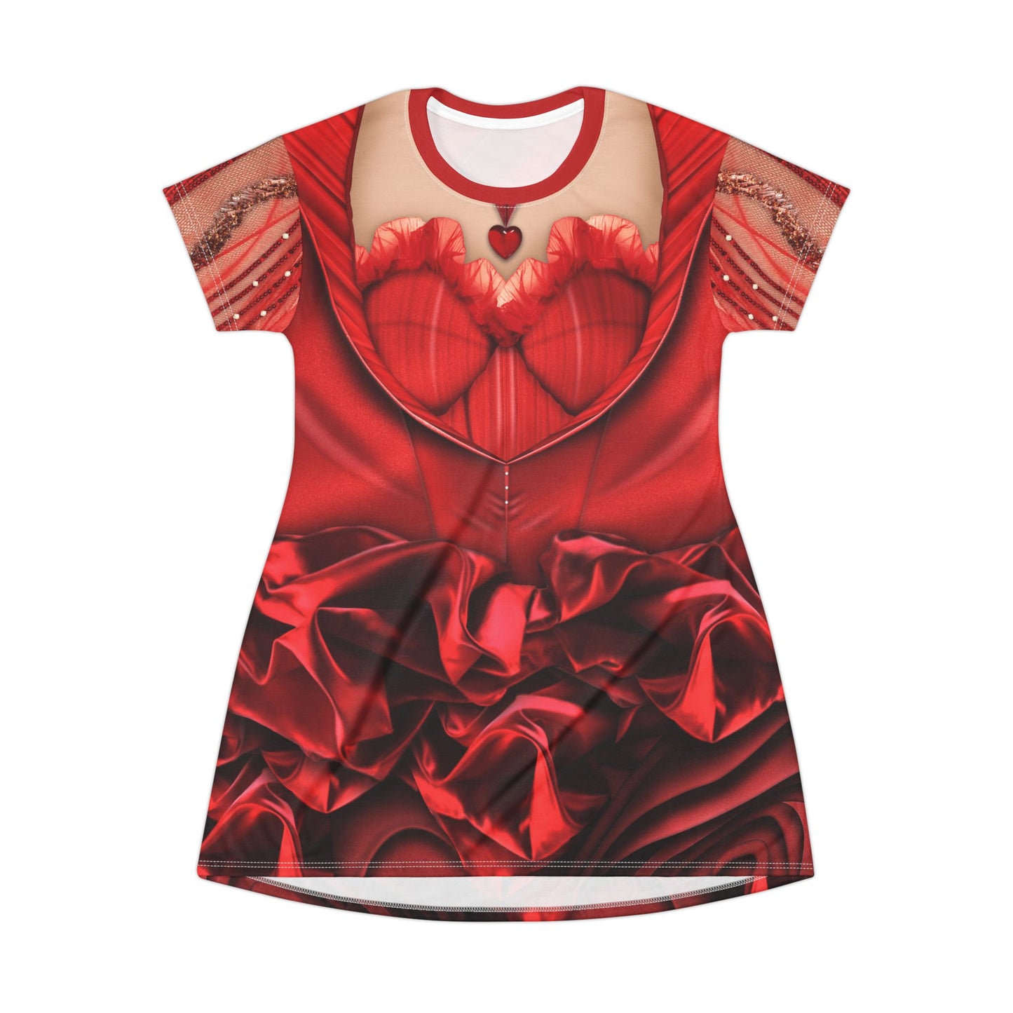 Queen of Hearts Short Sleeve Dress, Descendants 4 The Rise Of Red Costume