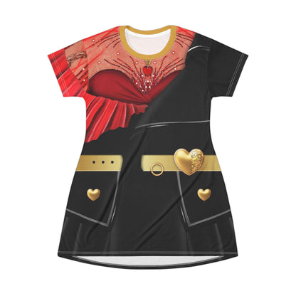 Queen of Hearts Descendants Short Sleeve Dress, Descendants 4 The Rise Of Red Costume