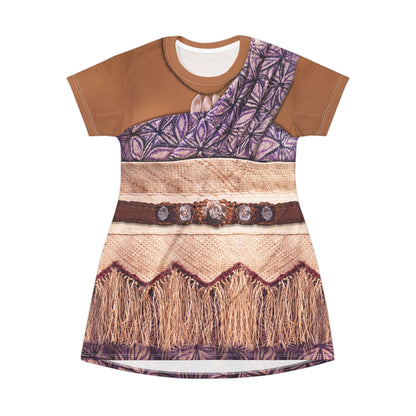 Sina Short Sleeve Dress, Moana Live Action Costume