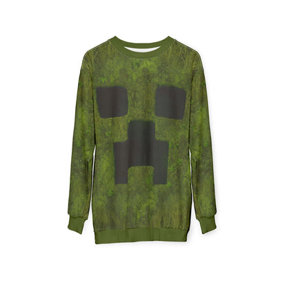 Creeper Face Cosplay Long Sleeve Shirt, The Overworld Game Character Inspired Costume