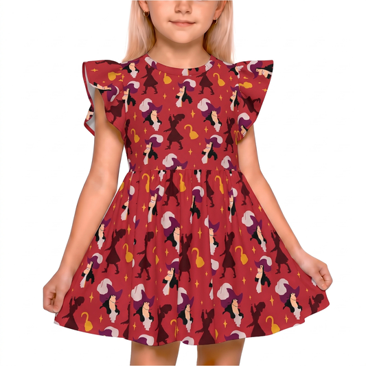 Disney Villain Girl Twirl Dress, Captain Hook Peter Pan Villains, Kids Ruffle Dress, Toddler Outfit, Disney World Cruise Pirate Outfits
