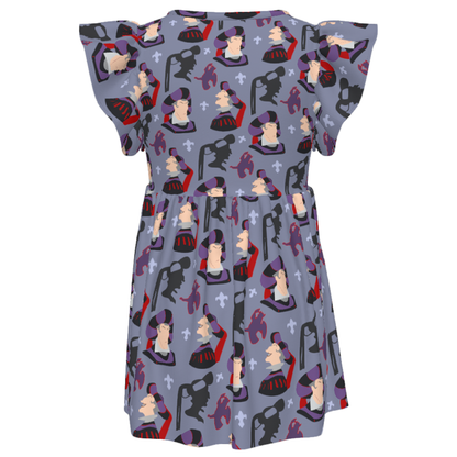 Disney Dress, Girl Outfit, Kids Ruffle Dress, Toddler Outfit, The Hunchback of Notre Dame Costume, Claude Frollo Dress, Disney Villain
