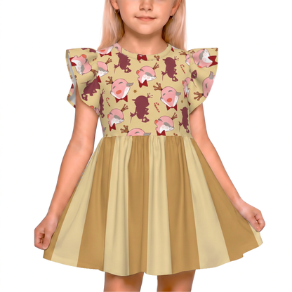 Girls Ruffle Dress, Kids Outfits, Toddler Twirl Dress, Wreck-It Ralph Dress, King Candy Outfit, Disney Villain Dress, Disney Park Dress