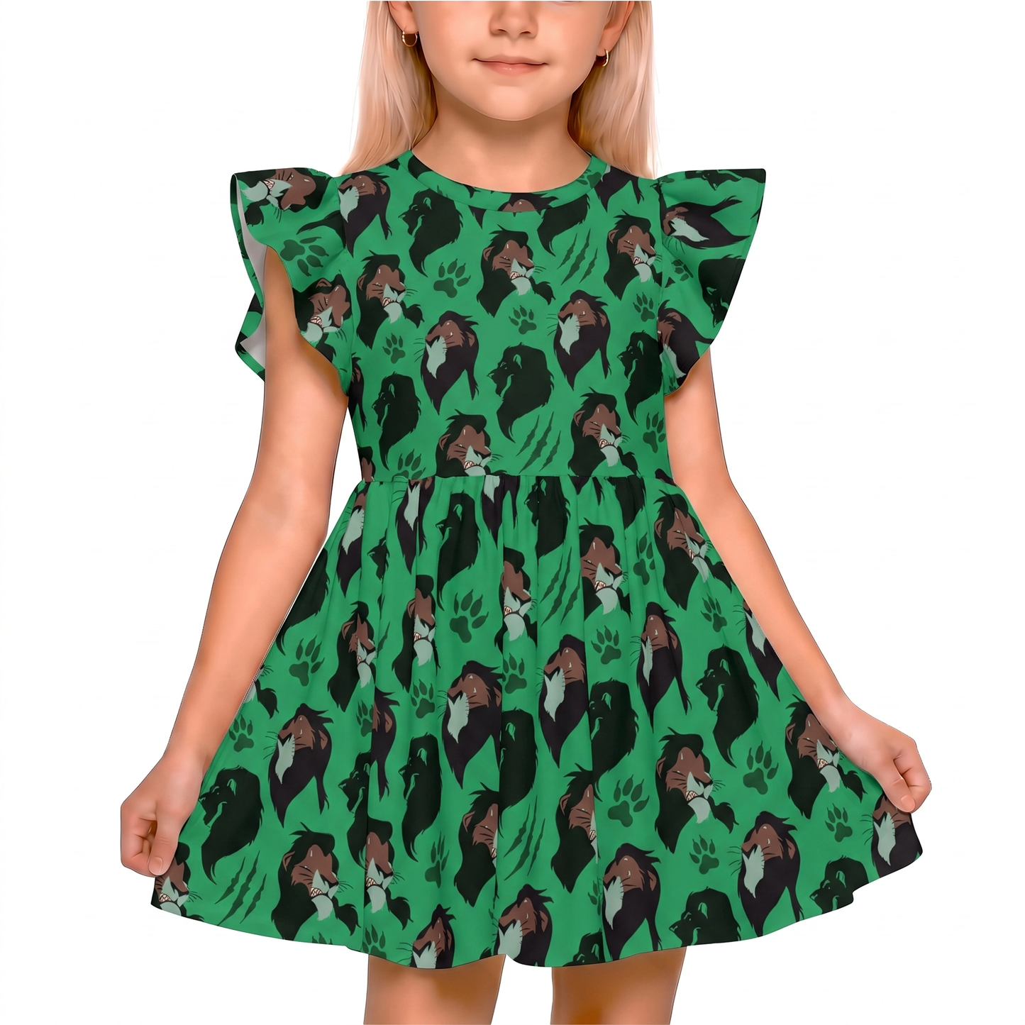 Girls Ruffle Dress, Animal Kingdom Kids Outfits, Toddler Twirl Dress, The Lion King Dress, Scar Outfit, Disney Villain Dress, Safari Dress