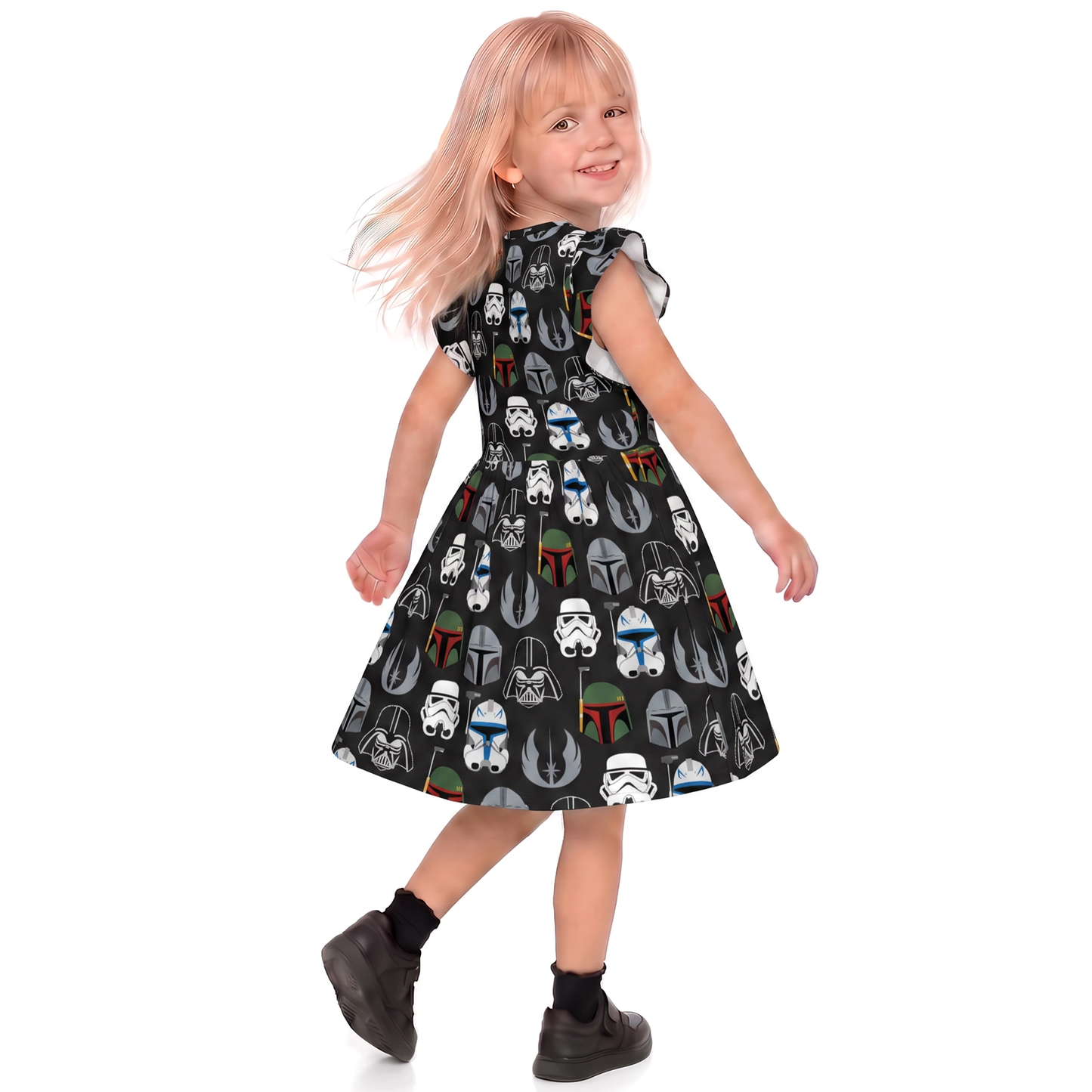 Disney Dress, Star Wars Outfit, Kids Twirl Dress, Girls Ruffle Dress, Star Wars Dress, Boba Fett, Captain Rex, Stormtrooper, Din Djarin