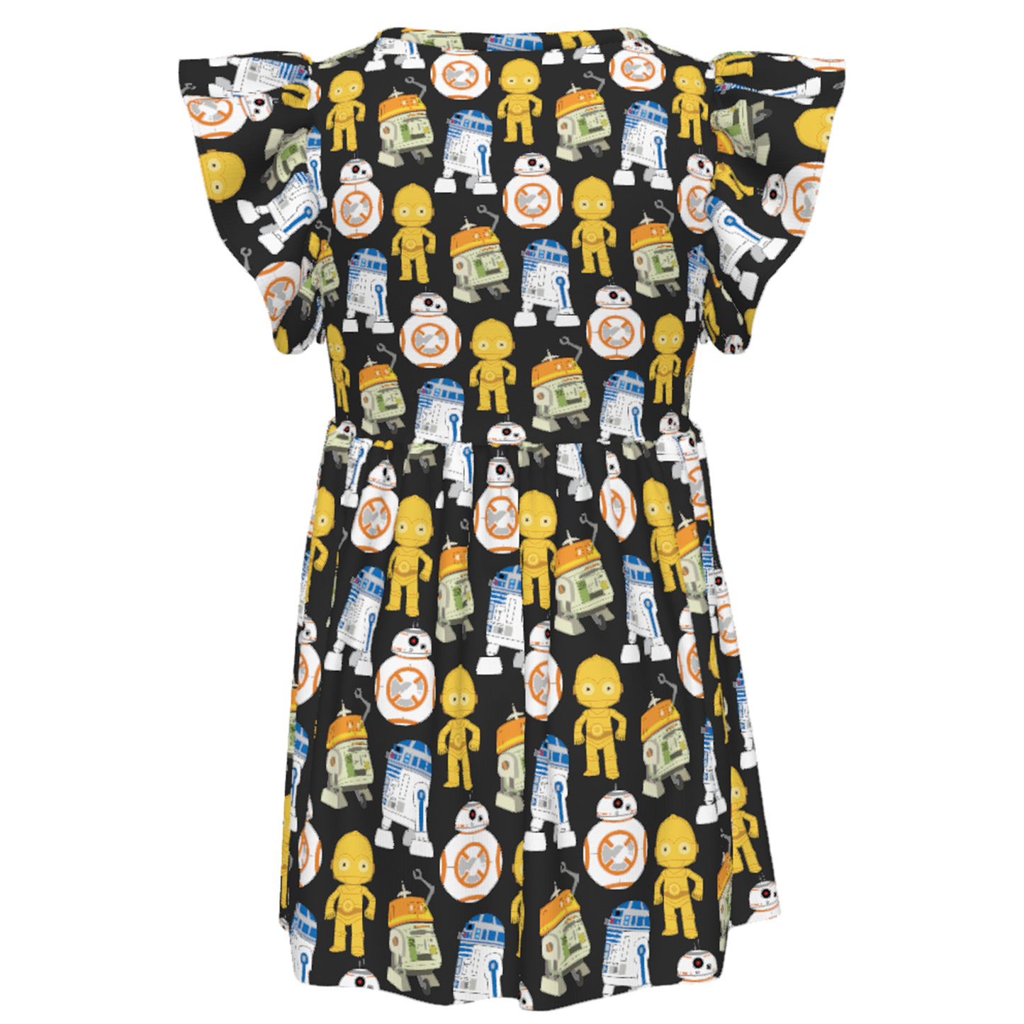Disney Dress, Star Wars Robots, Kids Twirl Dress, Girls Ruffle Dress, Star Wars Dress, C1-10P, BB-8, R2-D2, C-3PO Dress, Disney Cosplay