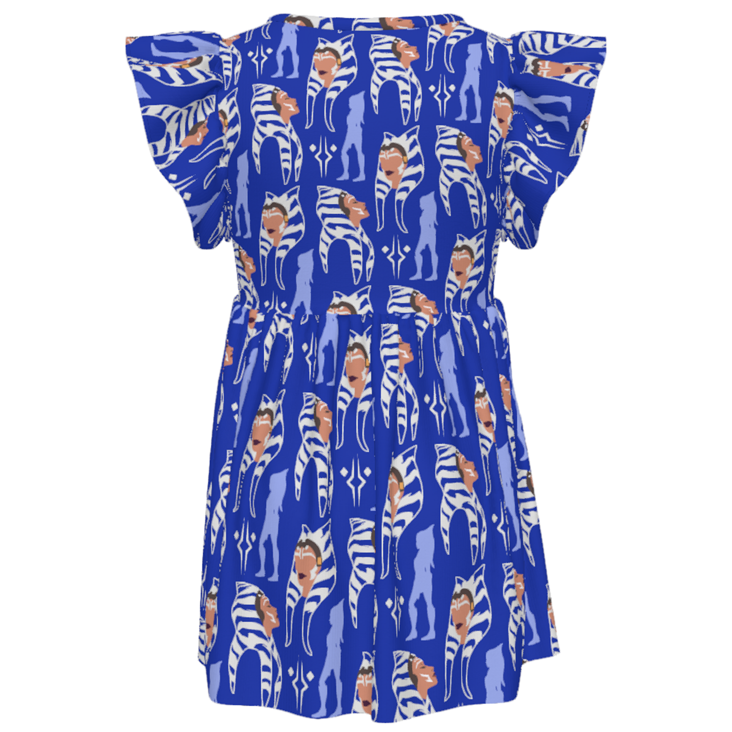 Disney Dress, Kids Twirl Dress, Girls Ruffle Dress, Star Wars Dress, Ahsoka Tano Dress, Sci-Fi Fan Gift, The Clone Wars Costume Cosplay