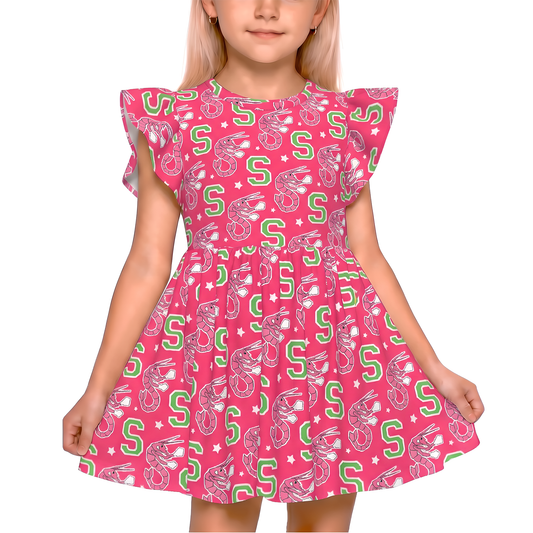 Disney Girls Ruffle Dress, Kids Outfits, Toddler Twirl Dress, Seabrook Cheerleaders Pink Dress, Disney Zombies Dress, Addison Wells Dress