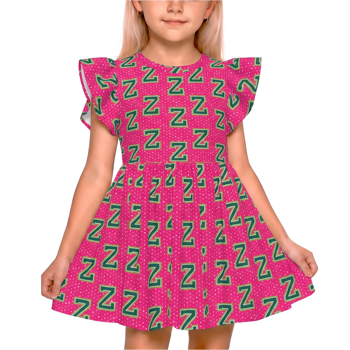 Disney Girls Ruffle Dress, Kids Outfits, Toddler Twirl Dress, Seabrook Football Star Pink Dress, Disney Zombies Dress, Zed the Zombie