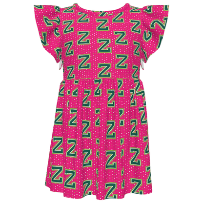 Disney Girls Ruffle Dress, Kids Outfits, Toddler Twirl Dress, Seabrook Football Star Pink Dress, Disney Zombies Dress, Zed the Zombie
