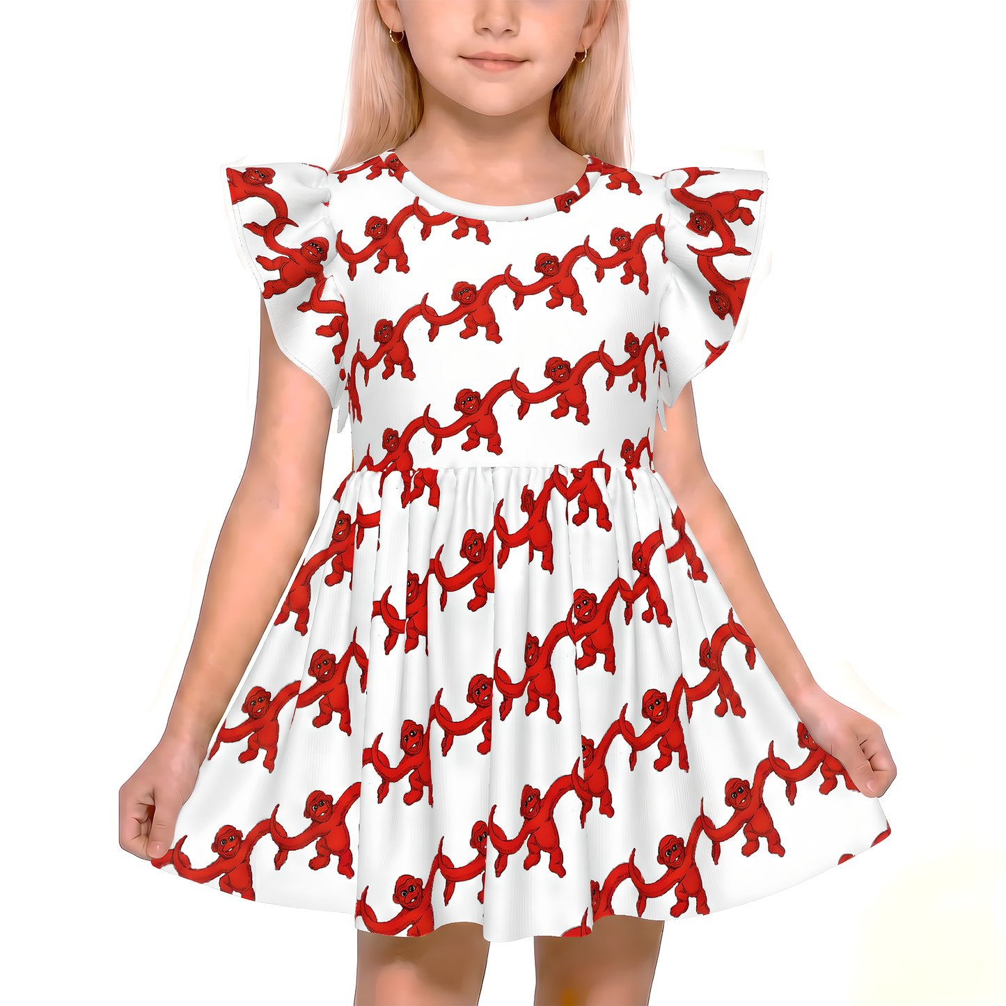 Barrel of Monkeys Hawaii Girls Ruffle Dress, Toy Story Aloha Costume