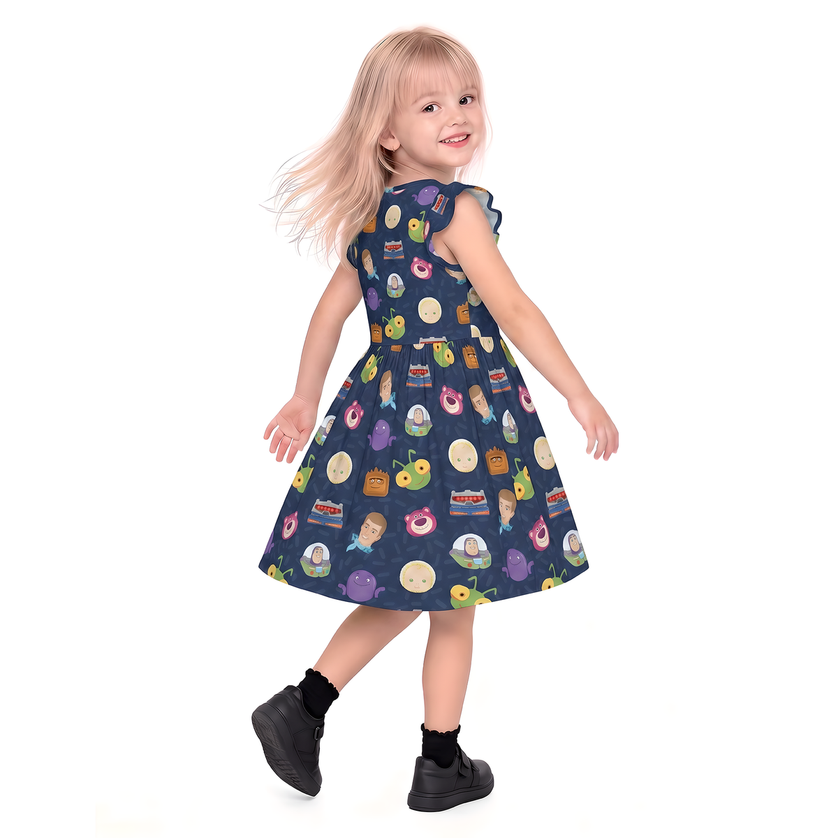 Disney Girls Ruffle Dress, Kids Outfits, Toddler Twirl Dress, Lotso's Gang Dress, Sorcerer Kids Dress, Pixar Outfit, Hollywood Studios