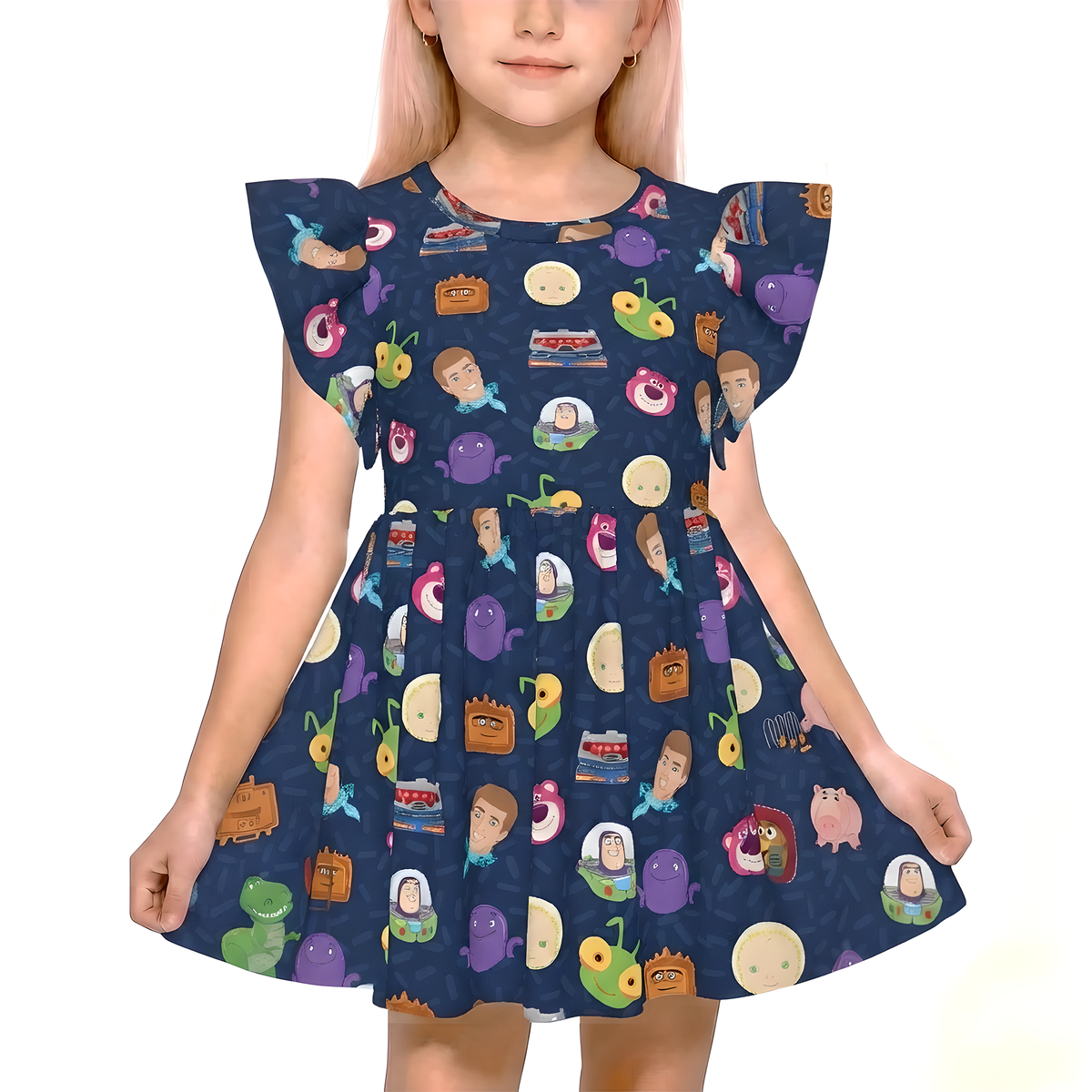 Disney Girls Ruffle Dress, Kids Outfits, Toddler Twirl Dress, Lotso's Gang Dress, Sorcerer Kids Dress, Pixar Outfit, Hollywood Studios