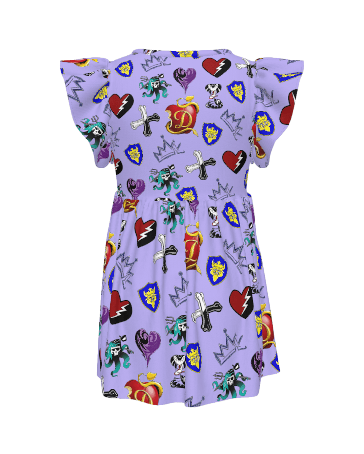 Descendants Girls Ruffle Dress, Descendants Symbol Costume
