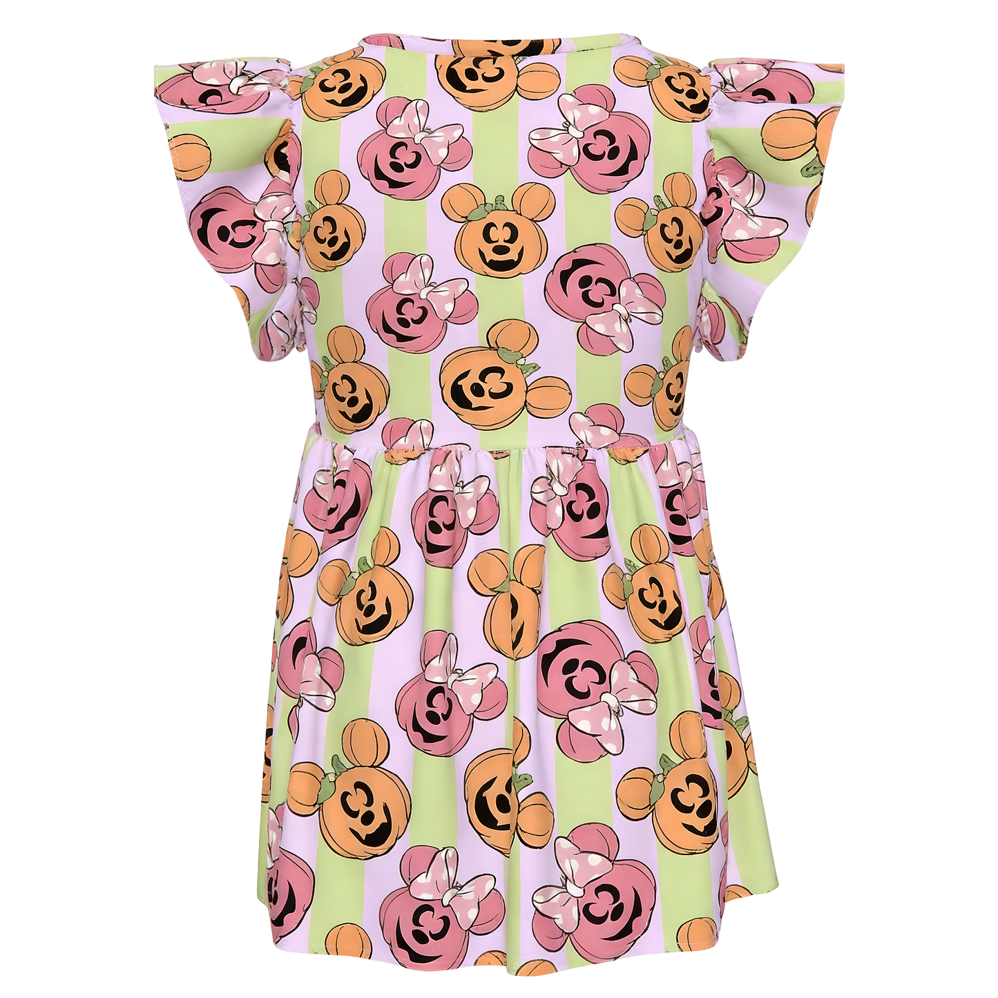 Mickey Pumpkin Girls Ruffle Dress, Mickey Mouse and Friends Pattern Costume