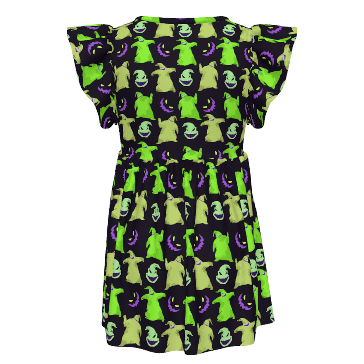 Oogie Boogie Girls Ruffle Dress, Nightmare Before Christmas Pattern Costume