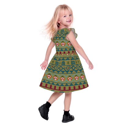 Disney Girl Outfit, Disney Christmas Kids Dress, Disney World Dress, Toddler Twirl Dress, Frozen Oaken Dress, Wandering Oaken's Trading Post