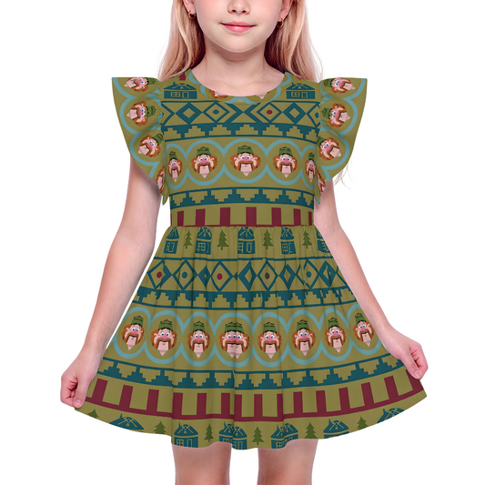 Disney Girl Outfit, Disney Christmas Kids Dress, Disney World Dress, Toddler Twirl Dress, Frozen Oaken Dress, Wandering Oaken's Trading Post