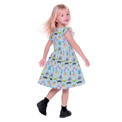 Magical Theme Park Girls Outfit, Monsters Inc Dress, Mike Sully Boo Celia Roz, Kids Ruffle Dress, Toddler Outfits, Disney Halloween Cosplay