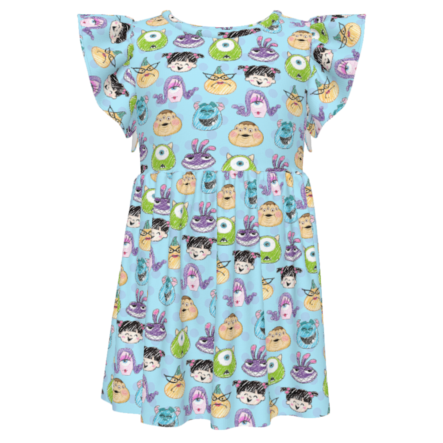 Magical Theme Park Girls Outfit, Monsters Inc Dress, Mike Sully Boo Celia Roz, Kids Ruffle Dress, Toddler Outfits, Disney Halloween Cosplay