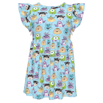 Magical Theme Park Girls Outfit, Monsters Inc Dress, Mike Sully Boo Celia Roz, Kids Ruffle Dress, Toddler Outfits, Disney Halloween Cosplay