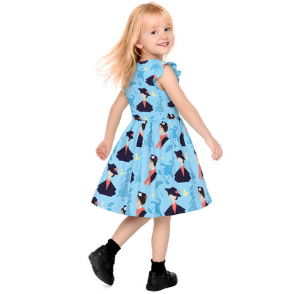 Girls Ruffle Dress, Kids Outfits, Toddler Twirl Dress, Mary Poppins Blue Dress, Musical Movie Outfit, Magic Kingdom Dress, Jolly Holiday
