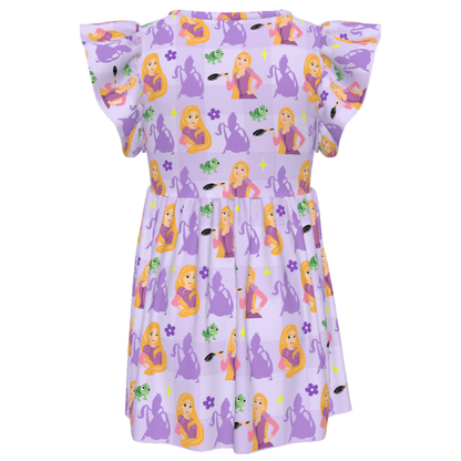 Disney Girls Ruffle Dress, Kids Outfits, Toddler Twirl Dress, Rapunzel Purple Dress, Tangled Outfit, Magic Kingdom, Disney Princess Birthday