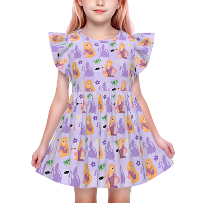 Disney Girls Ruffle Dress, Kids Outfits, Toddler Twirl Dress, Rapunzel Purple Dress, Tangled Outfit, Magic Kingdom, Disney Princess Birthday