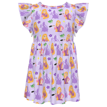 Disney Girls Ruffle Dress, Kids Outfits, Toddler Twirl Dress, Rapunzel Purple Dress, Tangled Outfit, Magic Kingdom, Disney Princess Birthday