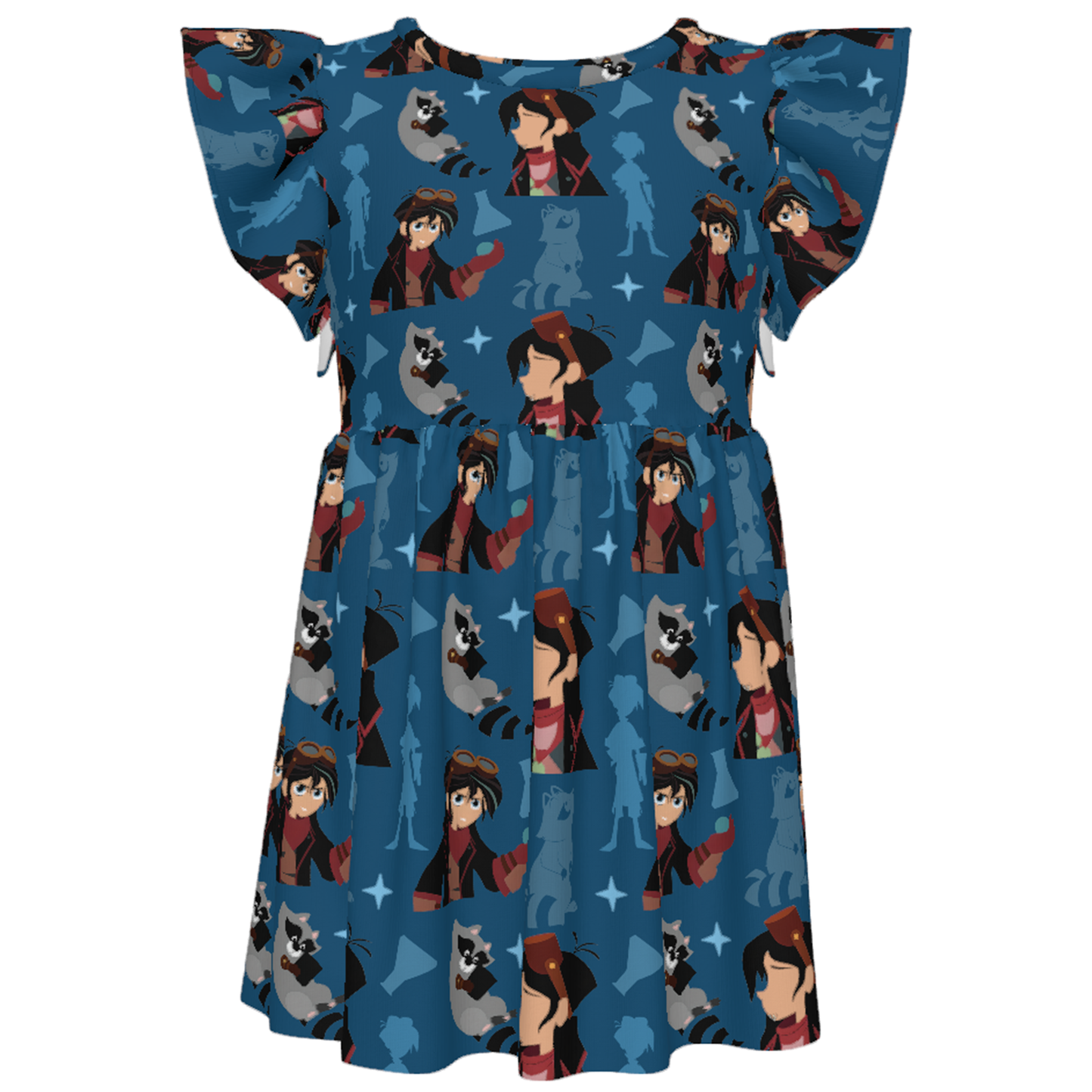 Disney Girls Ruffle Dress, Kids Outfits, Toddler Twirl Dress, Varian Blue Dress, Tangled The Series, Ruddiger Raccoon, Magic Kingdom Dress