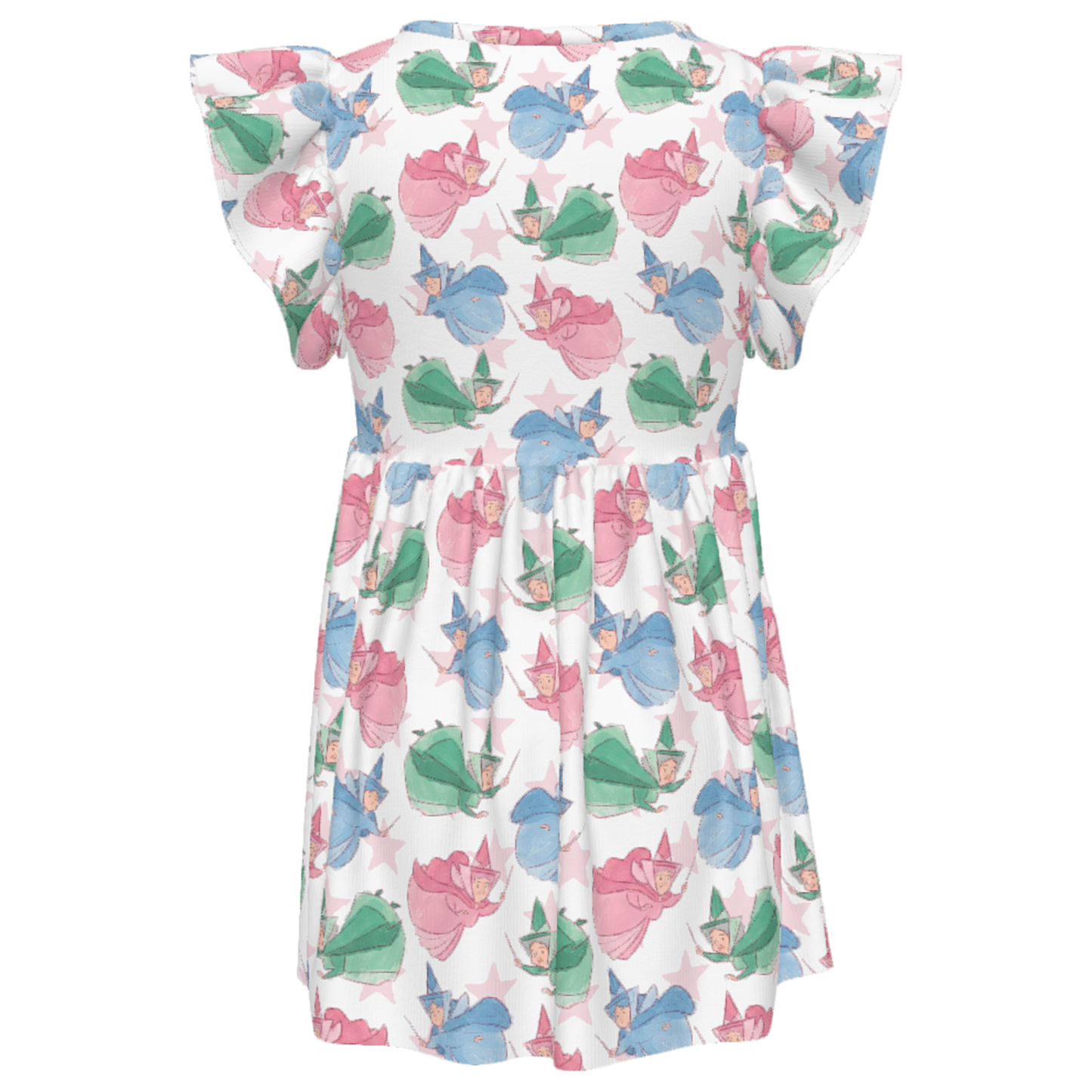 Disney Girls Ruffle Dress, Kids Outfits, Toddler Twirl Dress, Fairy Godmother Dress, Sleeping Beauty Outfit, Flora, Fauna, and Merryweather