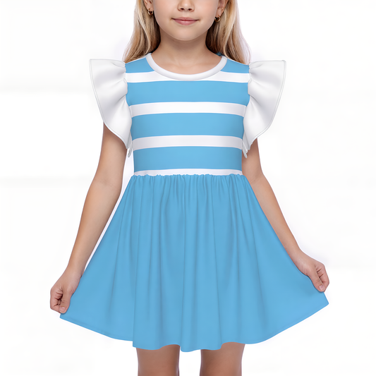 Disney Outfit Girls Ruffle Dress, Kids Twirl Dress, Toddler Dress, Birthday Girl, Vacation Skirt Gear, Smee Costume, Peter Pan Neverland